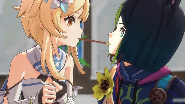 [Genshin Impact MMD]Pocky game[Tinari/Fluorescent]