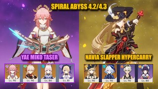 C0 Navia Slapper HyperCarry & C0 Yae Miko Taser | Spiral Abyss 4.2/4.3 | Genshin Impact