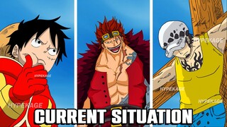 Luffy, Law and Kid Current Situation