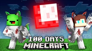 JJ and Mikey Survived 100 Days as WEREWOLF BLOOD MOON in Minecraft Maizen