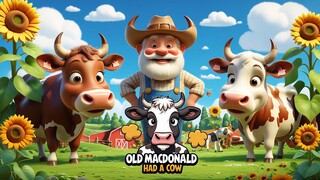 Old MacDonald Had a Cow 🐮 | Moo Moo Fun Song for Kids