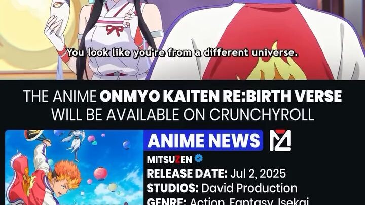 (NEWS) Anime baru ONMYO KAITEN RE:BIRTH VERSE