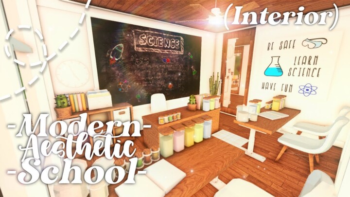 No Advanced Placing Modern Aesthetic School I Interior Part 2 I Bloxburg Speedbuild and Full Tour!