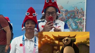 李雯雯和教练吴美锦 现实中的“功夫熊猫”师徒