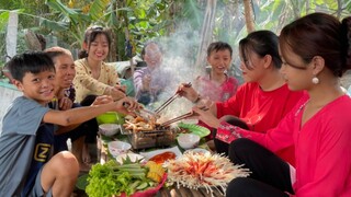 Bữa Tiệc Nhỏ Trên Bếp Than Hồng ●Thịt Bò Quấn Kim Châm + Lòng Heo Nướng Sa Tế ● Nắng Đẹp Miền Tây#82
