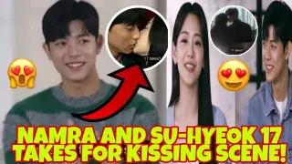 NAMRA AND SU HYEOK 17 TAKES FOR KISSING SCENE BEHIND THE SCENE VIDEO AND TALKS ABOUT "ALLOFUSAREDEAD