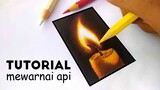 Cara Mewarnai Api Dengan Pensil Warna || Tutorial Menggambar