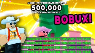 Roblox Game Owner Donates Me Tons of Robux | Never Had This Much Robux in My LIFE!