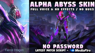 Alpha General Void Abyss Skin Script No Password | Full Voice & HD Effects | Mobile Legends