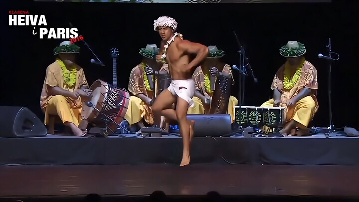 The muscular hunk's indigenous dance is so cool!