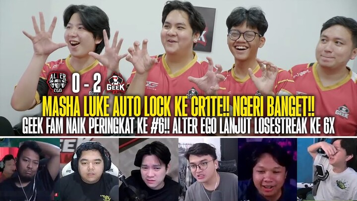 ALTER EGO LOSE STREAK 6X! CALON GA LOLOS PLAYOFF!! REAKSI STREAMER ALTER EGO 0-2 GEEK FAM MPL ID S13