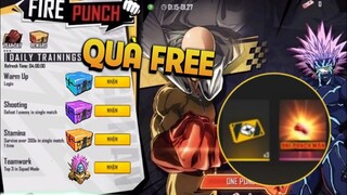 Bất Ngờ Về Quà Sự Kiện Mới OPM -Những Phần Quà Miễn Phí Trong Sự Kiện One Punch Man, Quà Free FF