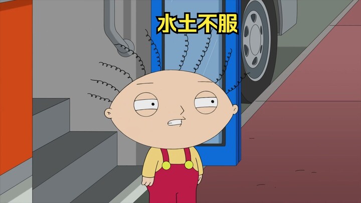 The dumplings don’t agree with him, and his hair’s standing on end!