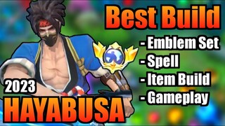 HAYABUSA BEST BUILD 2023 | TOP 1 GLOBAL HAYABUSA BUILD | HAYABUSA - MOBILE LEGENDS | MLBB