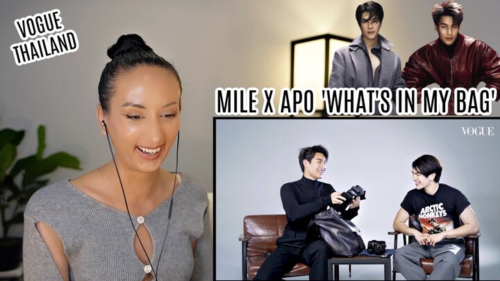 Mile Apo WHAT'S IN MY BAG Vogue Thailand REACTION | เปิดกระเป๋า ‘มาย-ภาคภูมิ’ และ ‘อาโป-ณัฐวิญญ์’