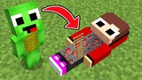 What if Baby Mikey Hide Secret Passage in Baby JJ in Minecraft (Maizen Mizen Mazien)