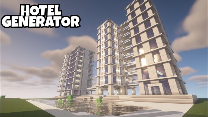 HOTEL GENERATOR IN MINECRAFT!! (Command Block Creations)