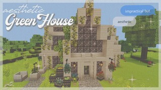 [mcpe] 🌿✨ aesthetic greenhouse ~ minecraft speedbuild