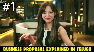 Part-01 || A Business Proposal Explained In Telugu | Korean Drama Telugu | Mr Lucky Explains