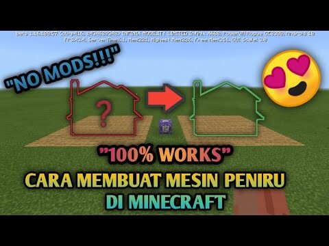 "CARA MEMBUAT MESIN PENIRU / CLONING MACHINE DI MINECRAFT PE" 100%WORKS....