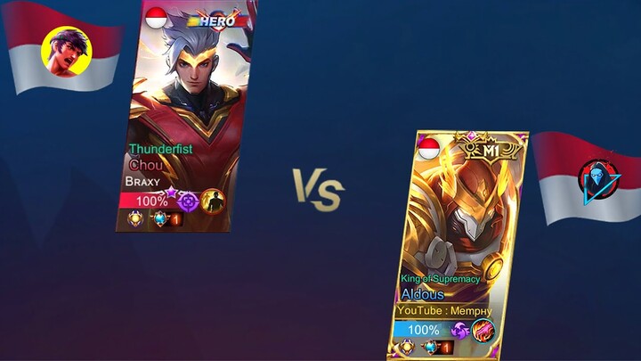 Memphy VS Braxy (ALDOUS VS CHOU) WHO WIN ?! - Mobile Legends