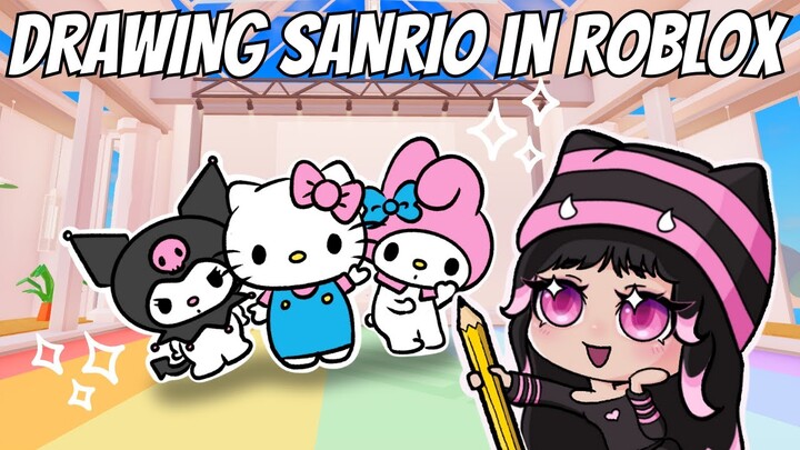 Drawing Sanrio Characters in Every Roblox Art Game I Can Find