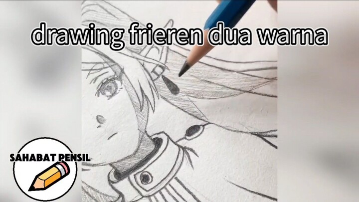 drawing frieren dua warna