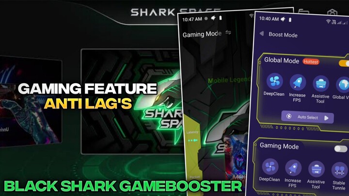 Best Gaming Gamebooster With Gaming Feature Experience Black Shark GameTurbo Increase FPS Anti Lag's