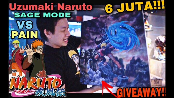 SULTAN ITU ABIS UNBOXING STATUE UZUMAKI NARUTO SAGE MODE VS PAIN YG KEREN BANGET TERUS DI GIVEAWAYIN