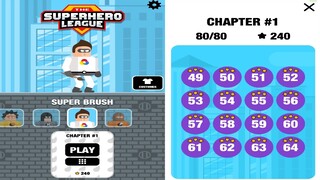 The Superhero League SUPER BRUSH Level 49-64 Walkthrough 3 Stars