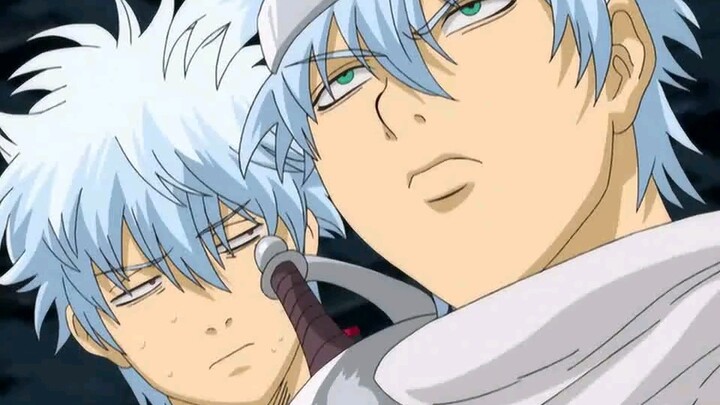 Gintoki was fascinated when he saw another person who looked exactly like him.