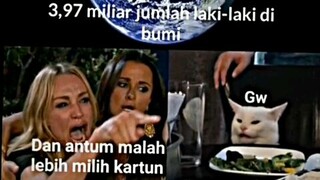 dari jumlah laki² di bumi,dan antum malah lebih milih kartun  gw😀