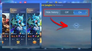 NEW UPDATE! HIDE YOUR HISTORY + NEW EVENT FREE SKIN MOBILE LEGENDS