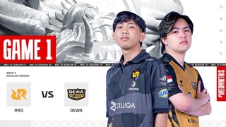 RRQ HOSHI vs DEWA UNITED ESPORTS | Regular Season Week 9 Day 1 | Game 1 | #MPLIDS13