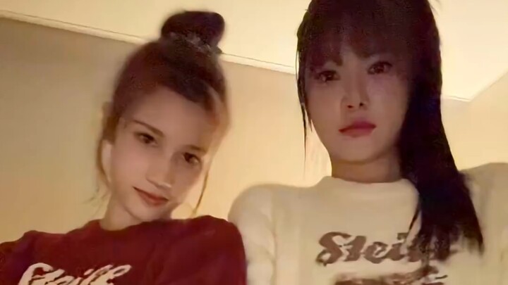 Kep1er's Huening Bahiyyih × LE SSERAFIM's Hong Eunchae "SPAGHETTI" dance challenge 251124