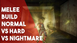 Remnant From The Ashes Melee Build Normal vs Hard vs Nightmare Comparison