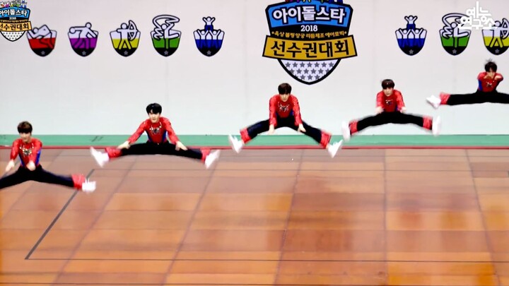【THE BOYZ】180115 Đại hội thể thao thần tượng nhảy đồng diễn aerobic (concept Người Nhện)