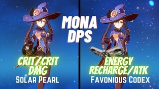 Genshin Impact: Mona DPS - Solar Pearl vs. Favonious Codex Test