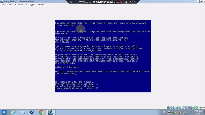 AHHHH Has BSOD VM