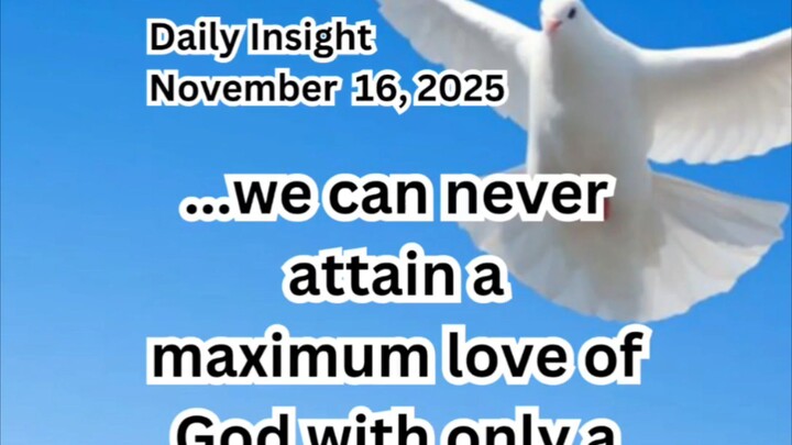 Daily Insight November 16, 2025 #faith #saint #insight