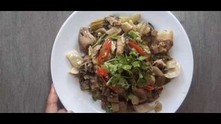 Món ăn chay. /.Dê chay sào cải chua. Đơn giản mà ngon. Bếp cô tư tập. 217