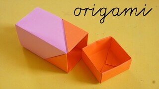 Cách làm hộp quà bằng giấy cực dễ - Cách Gấp Hộp Quà đơn giản Gấp giấy Origami -hộp bằng giấy a4