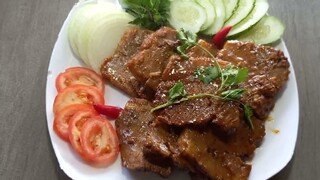 Thịt nạc rô ti. món chay. bếp Cô tư
