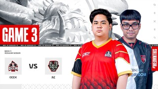 GEEK FAM vs ALTER EGO ESPORTS | Regular Season Week 3 Day 2 | Game 3 | #MPLIDS13