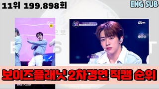 보이즈 플래닛(Boys Planet) 2차 경연[듀얼 포지션 배틀] 직캠 조회 수 순위로 2차 생존자 발표식 예측해 보기!!