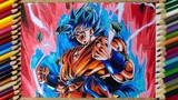 Drawing Goku Ssj Blue + Kaioken 10x From Dragon Ball Super