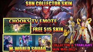 515 M-World SQUAD SKINS | Starlight & Collector Skin May 2022 | Chooks TV Emote | Free Skin | MLBB