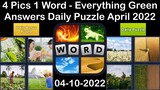 4 Pics 1 Word - Everything Green - 10 April 2022 - Answer Daily Puzzle + Bonus Puzzle