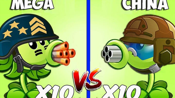 Each plant x10, used once to fight 100 Shatterhead Zombies – which plant is the strongest? – PvZ 2