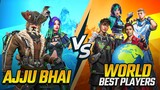 Ajjubhai and Namo vs World Best Player | 2 vs 4 Clash Sqaud | Garena Free Fire